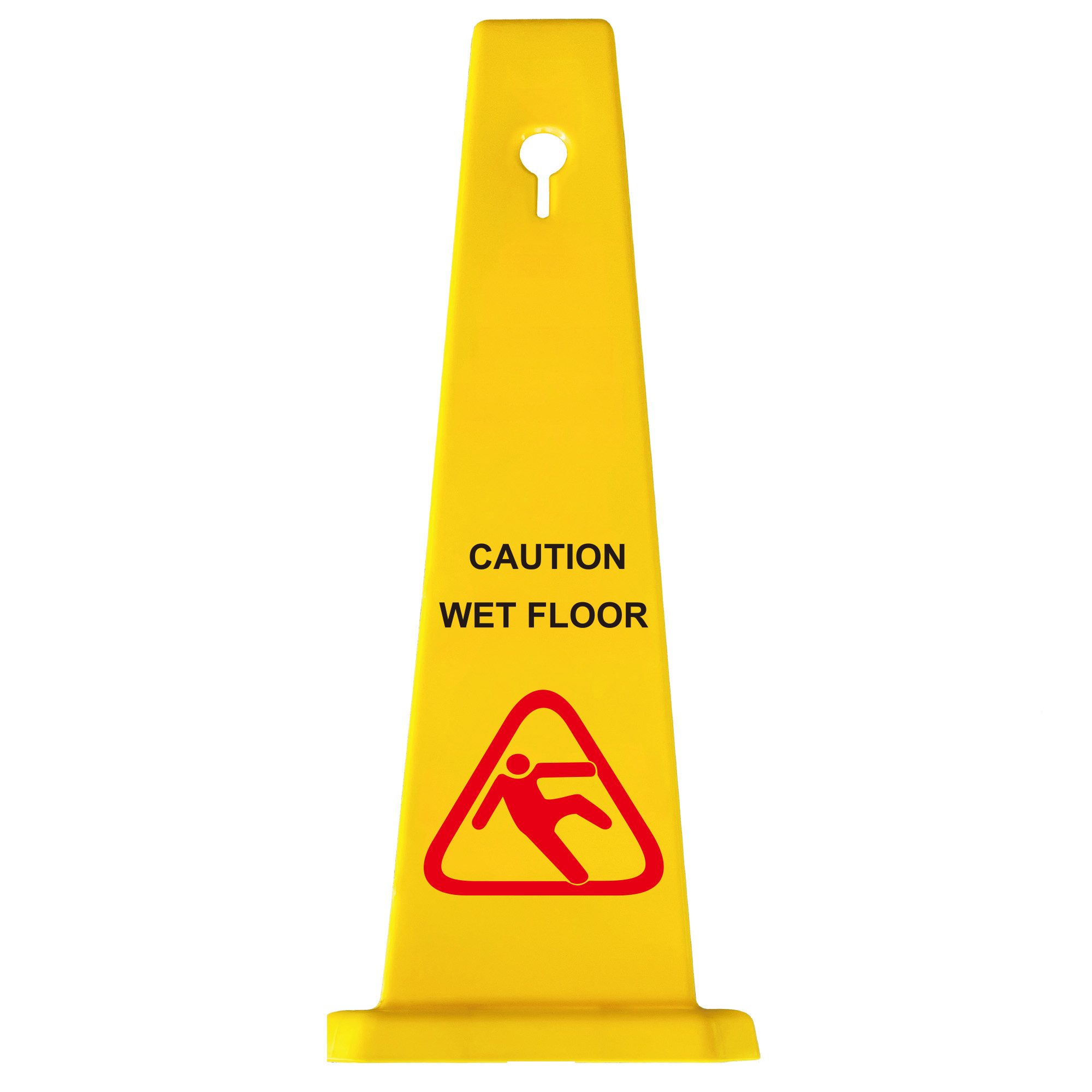 Wet Floor Caution Sign, Tri-Cone, 27in Height