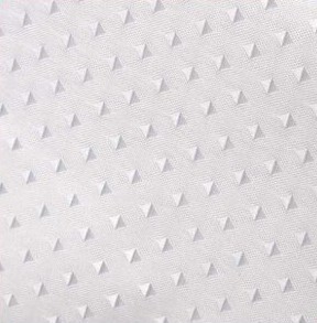 BathSmart, Diamond Dobby, Fabric, Poly, Shower Curtain, White, 70x72