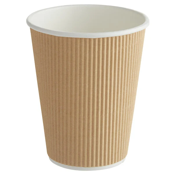 Ripple Cup, Wrapped, 10 oz, Kraft/White, 500/CS