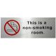 No Smoking Door Sign, 6.5