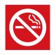 No Smoking Symbol Sign, White/Red, 3