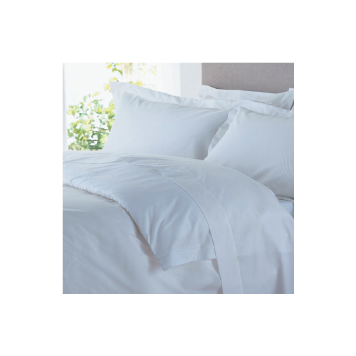 Pearl Duvet Cover, White Cotton/Poly Plain, Envelope, Full