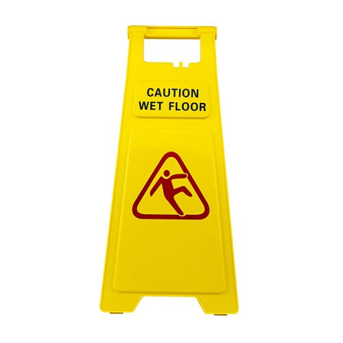 Wet Floor Caution Sign, 2-Sided Easel, 23in Height