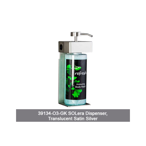 SOLera, Single Fixture, Oval Bottle, 12 oz, Stainless Steel