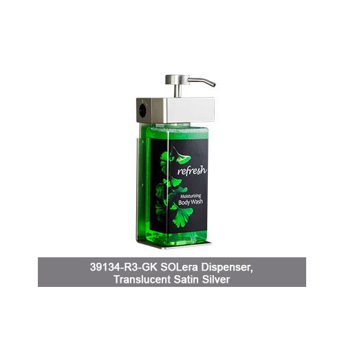 SOLera, Single Fixture, Rectangular Bottle, 15 oz, Stainless Steel