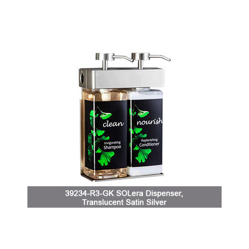 SOLera, Duo Fixture, Rectangular Bottle, 15 oz, Stainless Steel