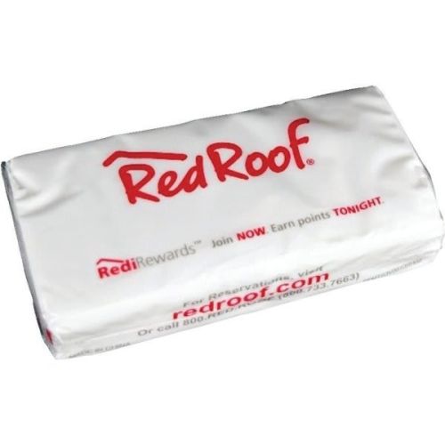 Red Roof Facial Tissue Packets, 10/Packet, 192/CS