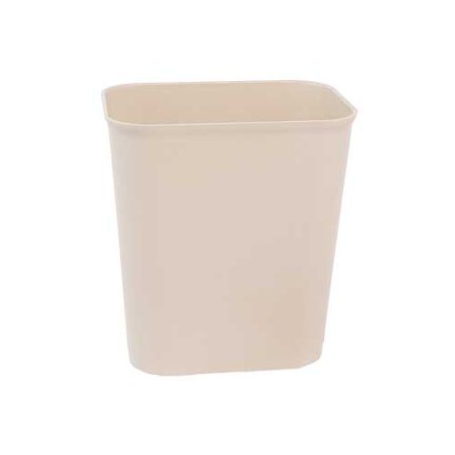 Wastebasket, Fire Resistant, Sand/Beige 8 QT