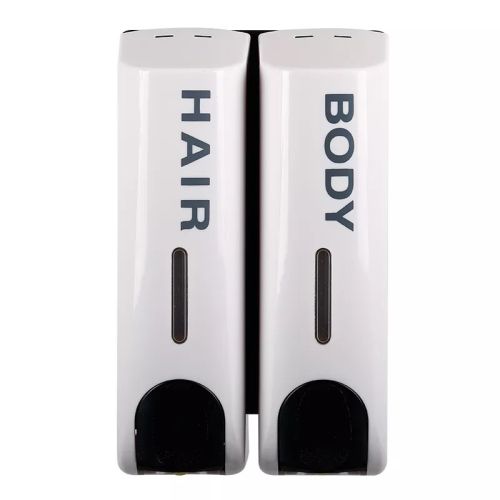 EcoSuite, Double, Dispenser, Shampoo/Body, White