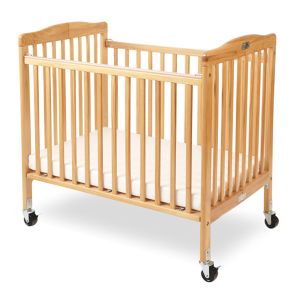 LA Baby, Crib, Commercial, Wood, Natural, 883A