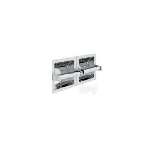 Recessed Toilet Paper Holder, Double, Chrome