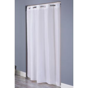 Shower Curtain, Hookless, Englewood, 71x74, White