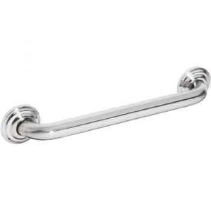 Grab Bar, 1.5 Dia x 18" Long, Concealed Mount, Satin Stainless Steel