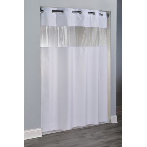 Shower Curtain, Hookless, The Major, 71x77, White