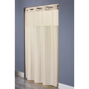 Shower Curtain, Hookless, Mystery, 71x74, Beige*