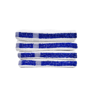 Deluxe Pool Towel, Blue Center Stripe