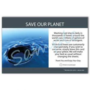 Save Our Planet Bed Cards, 250/CS