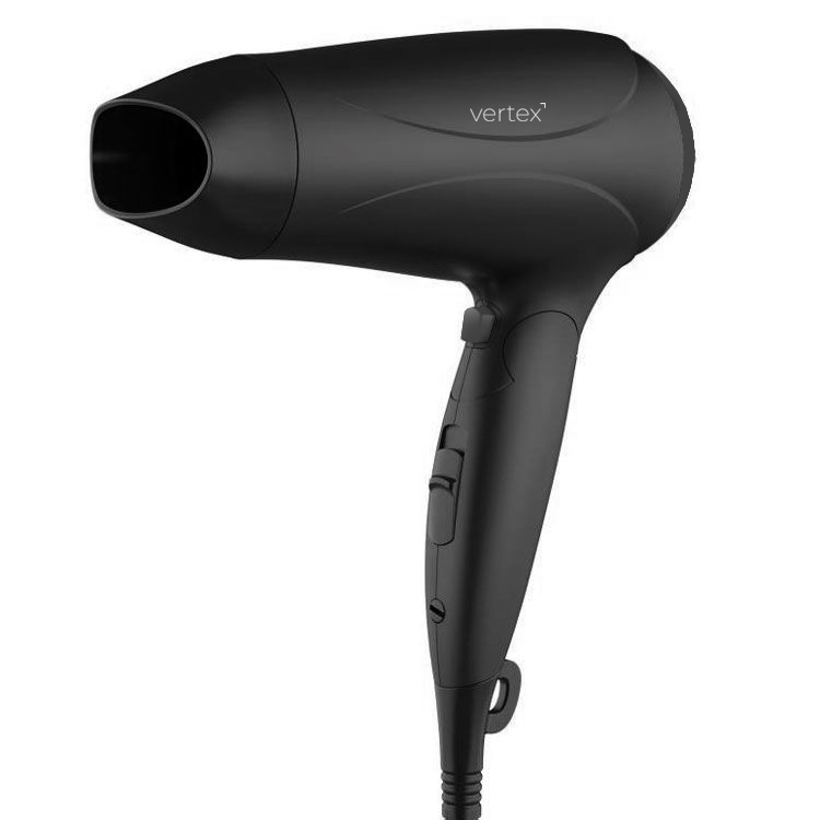 Vertex Handheld Folding Hair Dryer, 1875W, Black