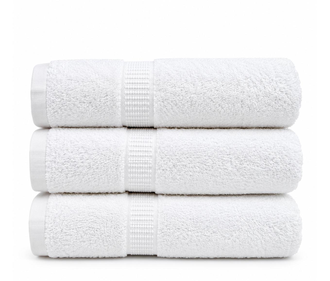 Q-Tee Ultra Luxury Towel White & Beige